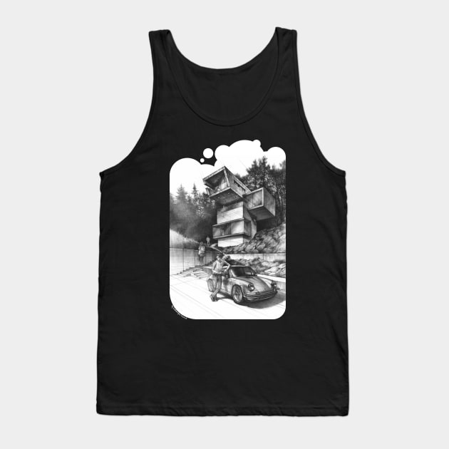 Modern House Tank Top by KKmiecik_ART